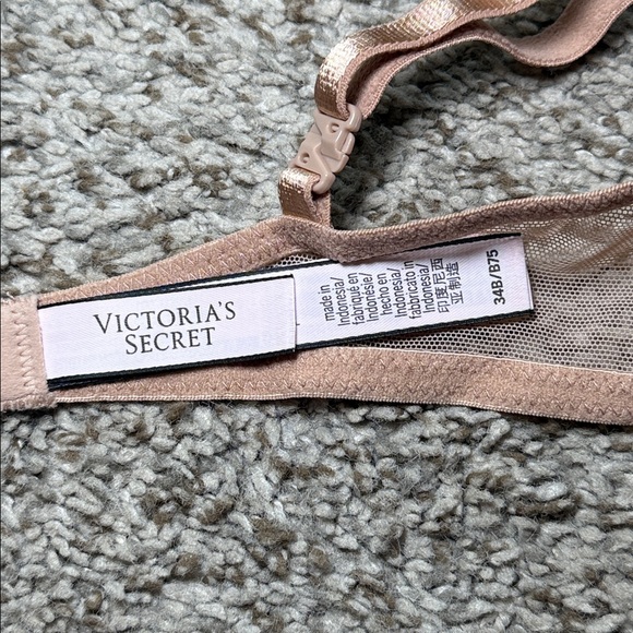 Victoria’s Secret Floral Lace Nude Push Up Bra Size 34B - Picture 5 of 6